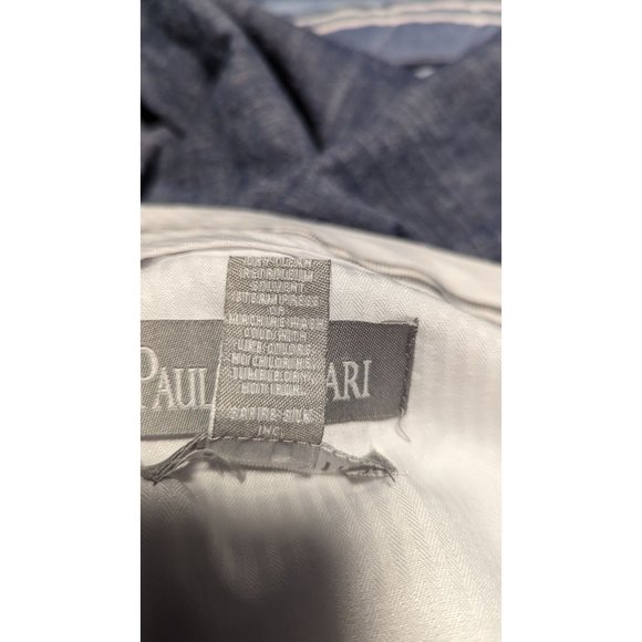 Paulo Solari Modern Fit Sz 40"x30.5" Linen Blend Lightweight Blue Casual Pants - Picture 7 of 11